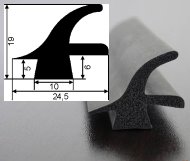 Profil 500 - Moosgummiprofil-Meterware / Kühlzellendichtungen - DGK GmbH -  Kühlschrankdichtung, Sondermaßdichtungen